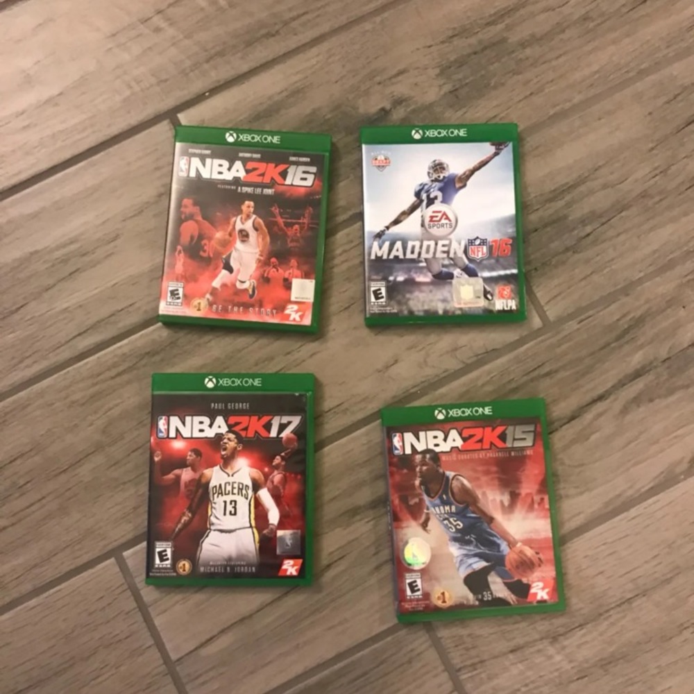 Xbox One NBA 16 17 18 Madden 16 Games 
4 games